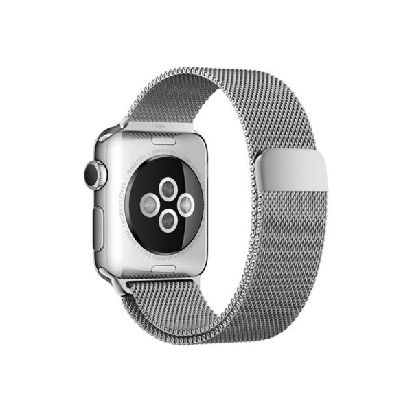 apple watch silver aluminum with milanese loop