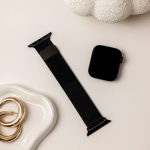 COTECi Apple Milanese Loop Black Stainless Steel Watch Strap