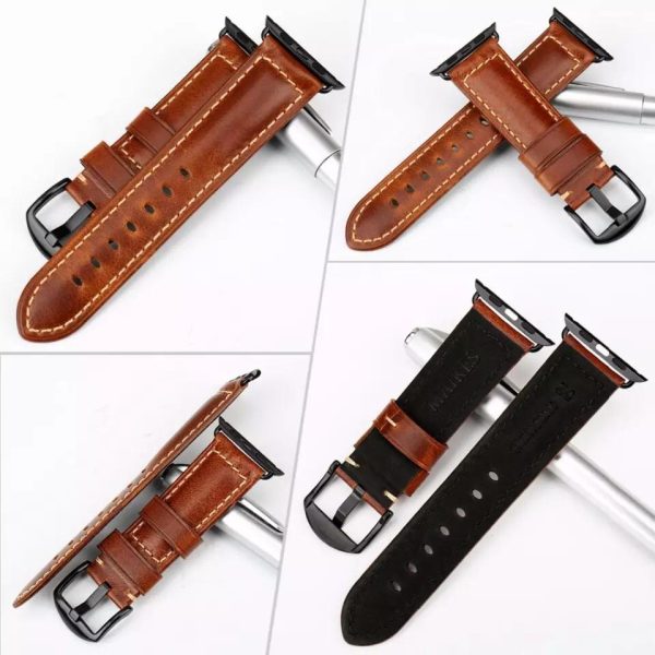 Apple Watch 38-44mm Genuine Leather Strap- Brown