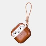 Airpods Premium Leather Case with Wrist Strap- iCarer