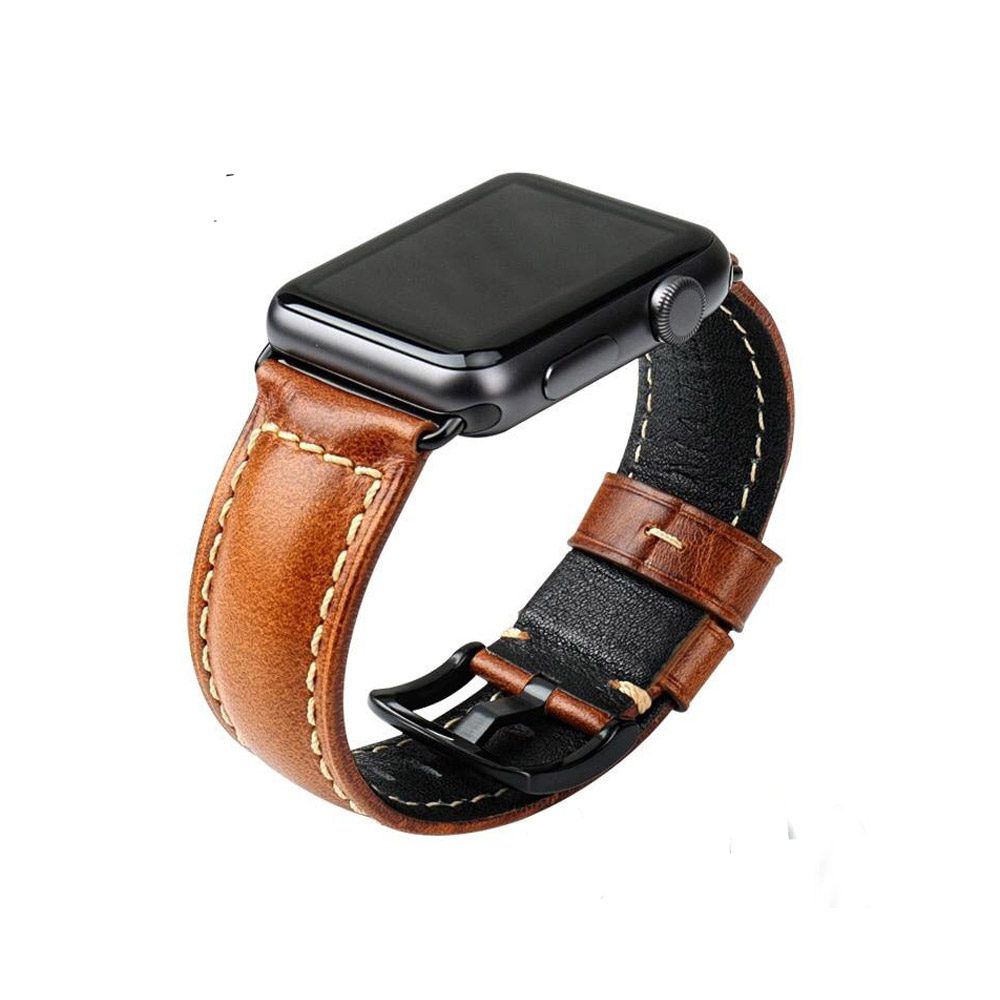 Apple Watch (38-40mm) Genuine Leather Strap (Black)