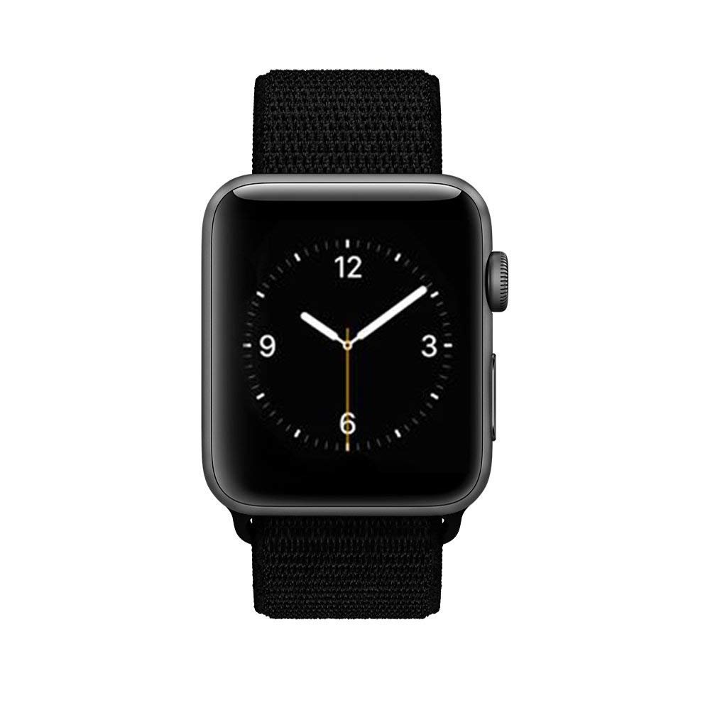 Apple Watch (38-44mm) Nylon Sport Loop [Dark Black] | Gadget BD