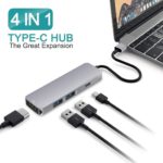 USB C Hub, 8 in 1 Type C Adapter with 4K HDMI, LAN Ethernet, VGA, 2 USB 3, PD Charging Ports, SD/TF, Micro SD Card Reader Compatible with MacBook Pro/Air, Laptop, Smartphones and More
