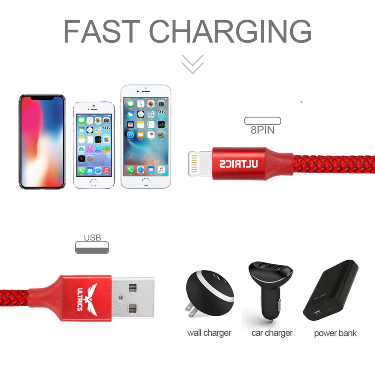 Lightning Cable, iPhone Charger, MFi certified Cable