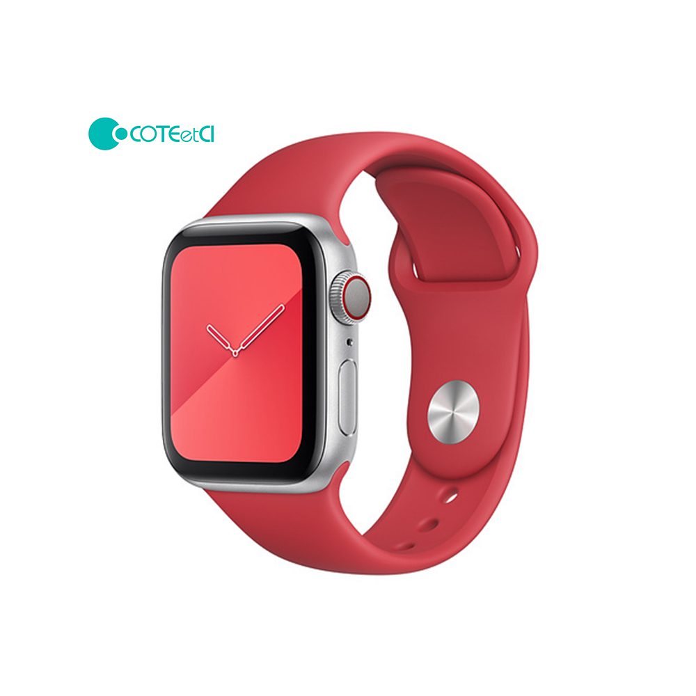 COTeetCI Apple Watch Silicone Sport Band [RED]