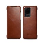 Genuine Leather Case for Samsung Galaxy S10/ S10+/ S20/ S20+/ S20 Ultra- iCarer Dark Brown
