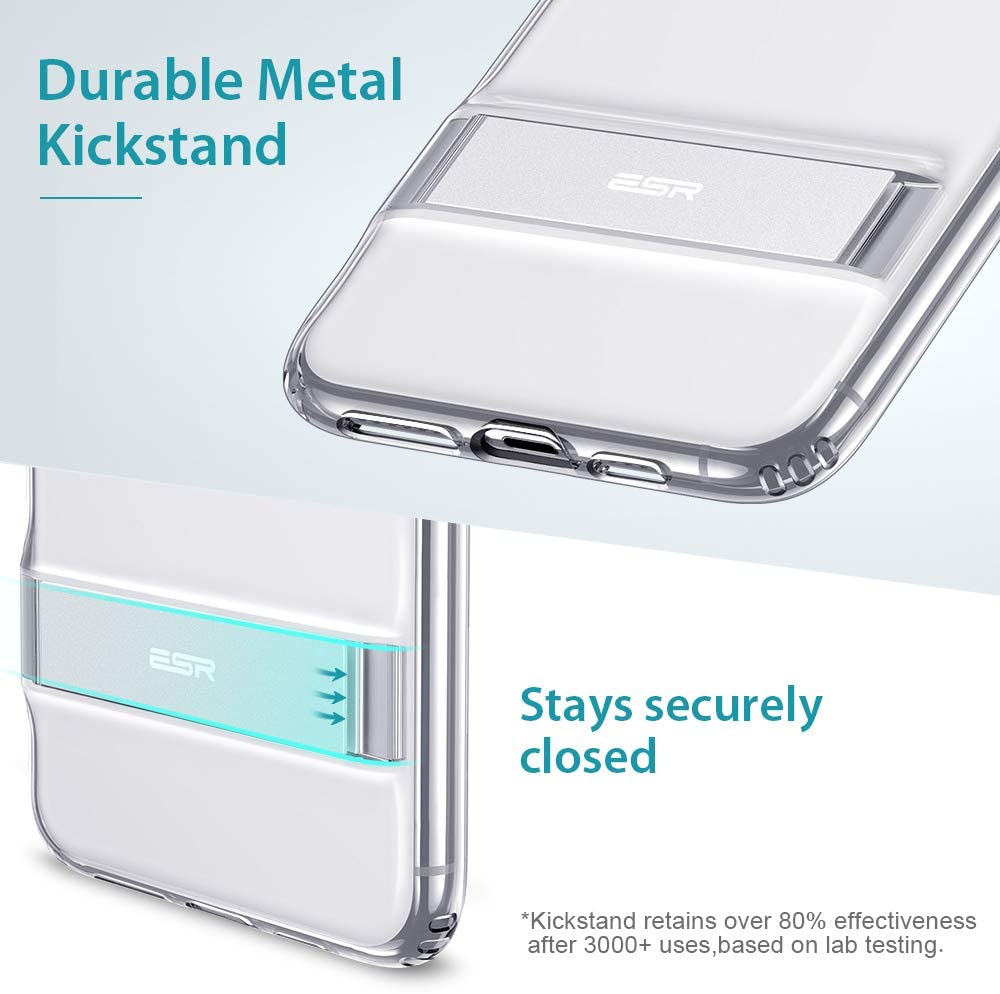 ESR Metal Kickstand Designed for iPhone 11 Clear Case,