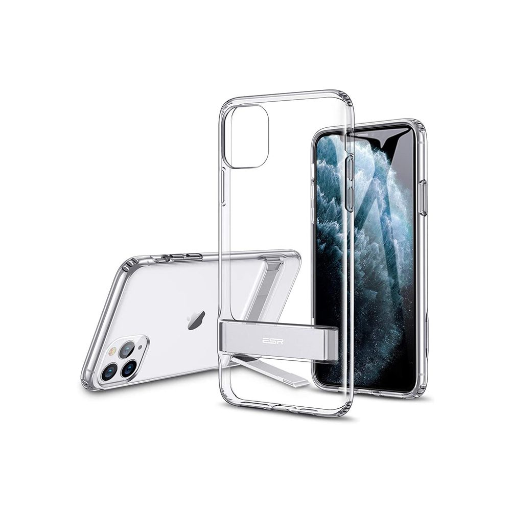 ESR Metal Kickstand Designed Flexible TPU Silicone Back Case for iPhone 11 Series