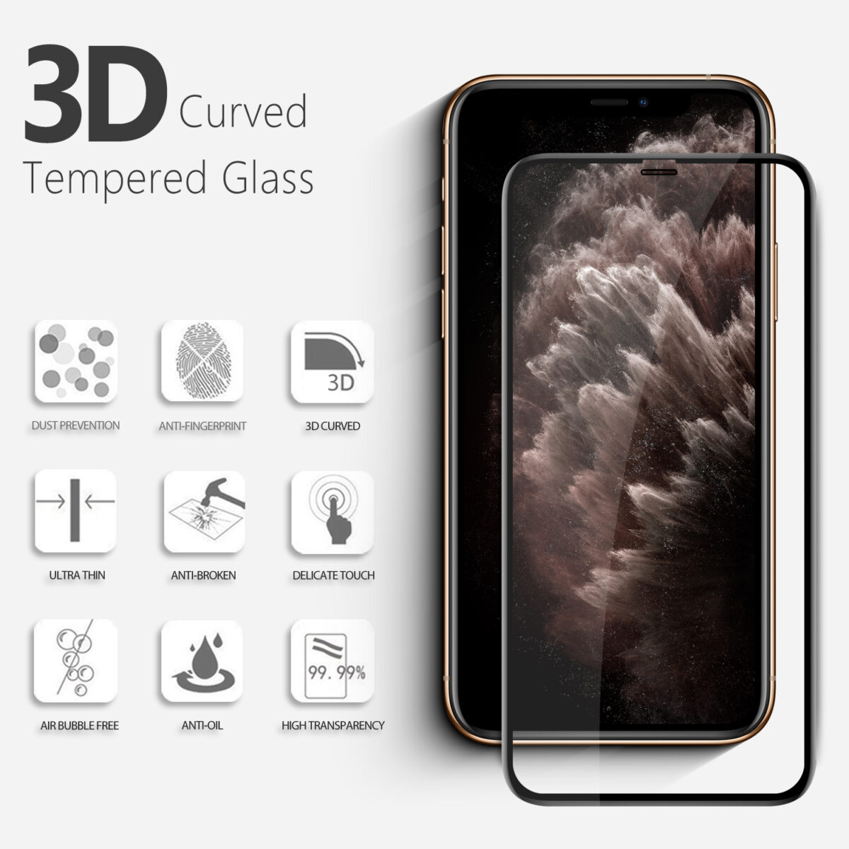 Vmax Tempered Glass screen protectors for iPhone XS