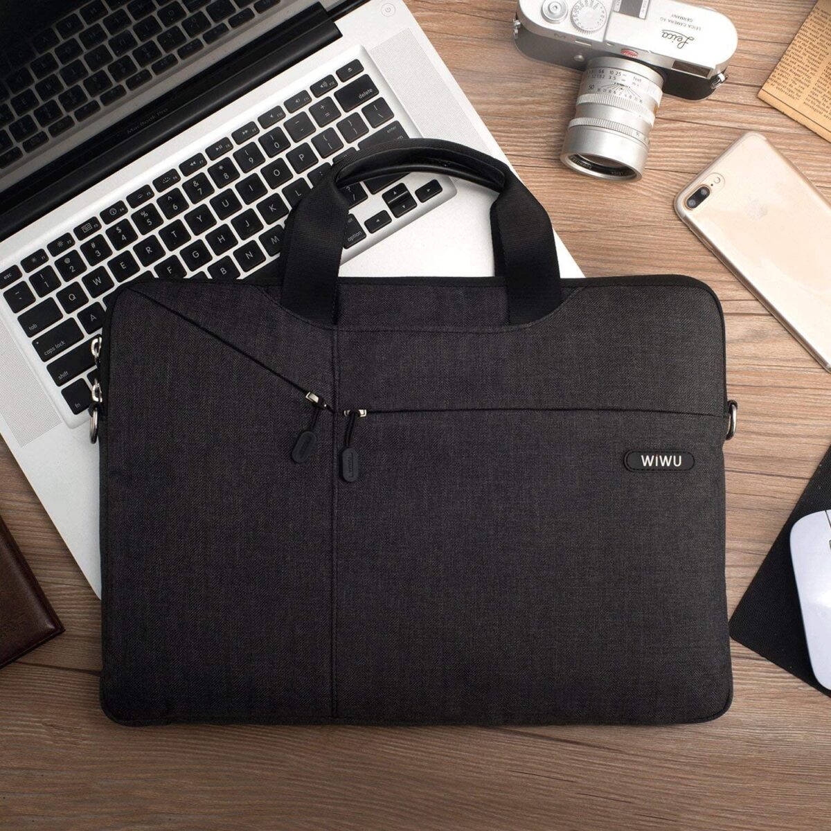 WIWU 13.3 Inch Laptop Sleeve Case Messenger Shoulder Bag