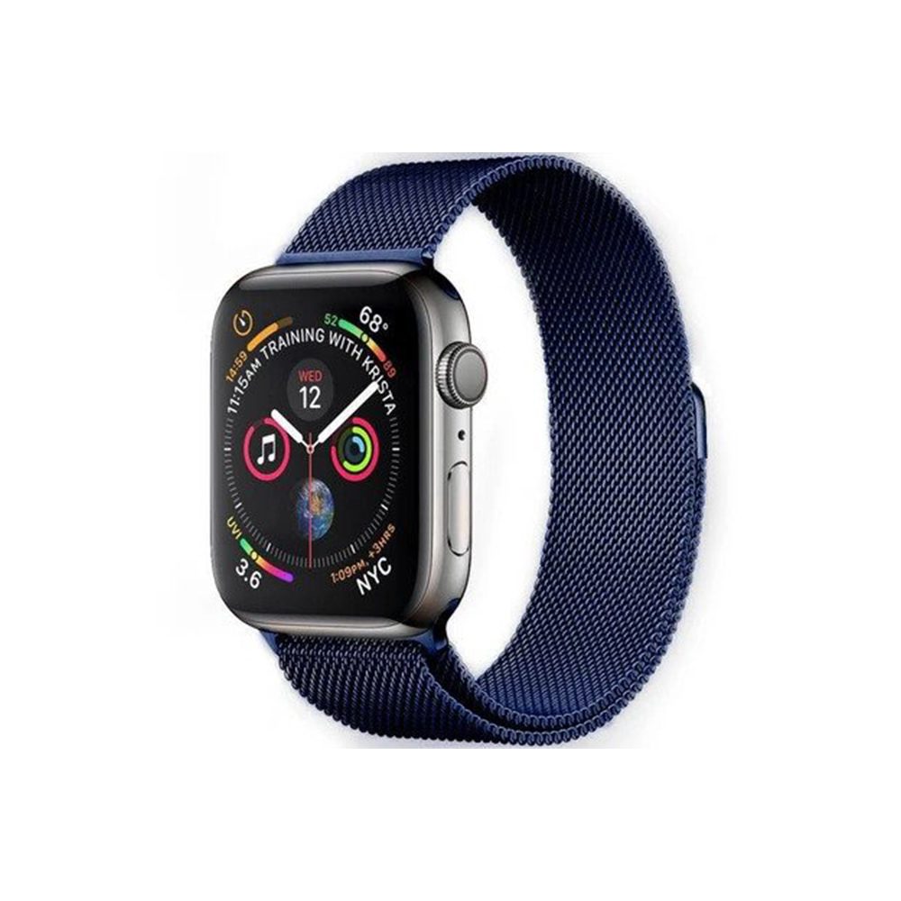 Apple Watch Strap Stainless Steel Milanese Loop- Blue