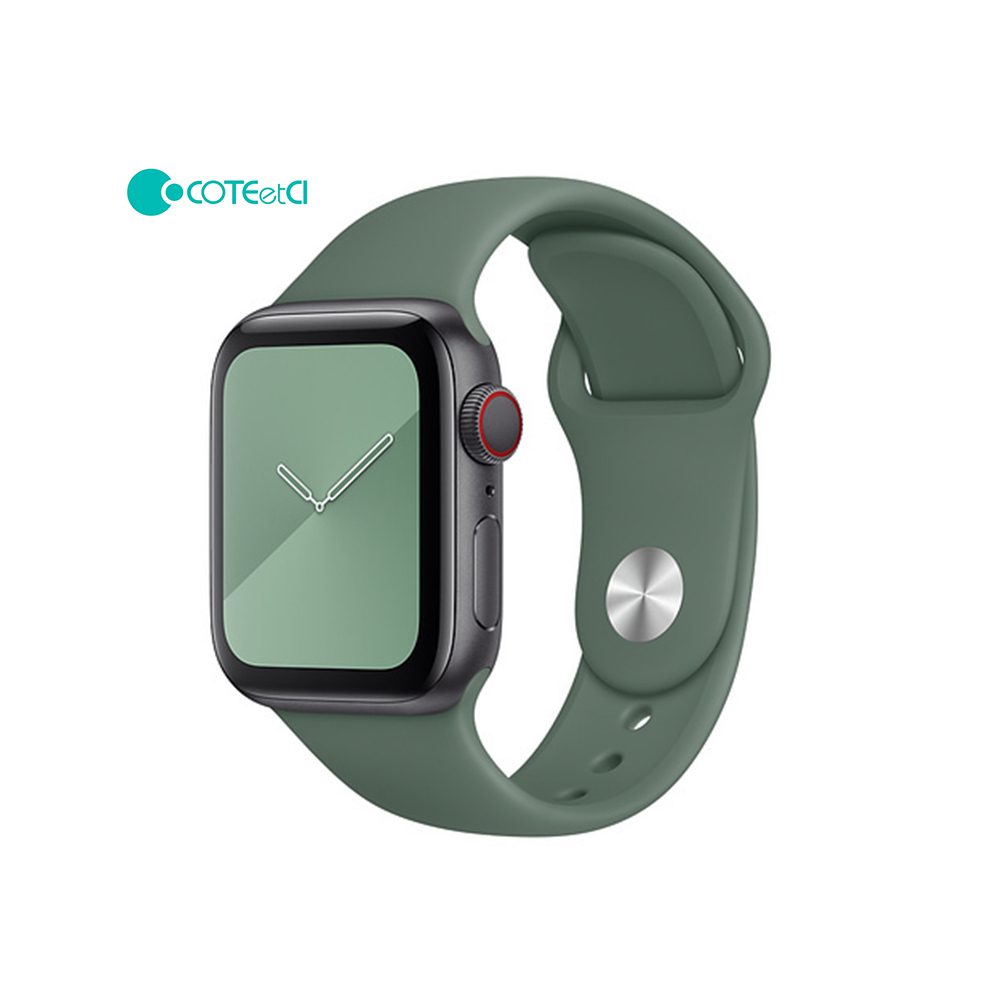 COTeetCI Apple Watch Silicone Sport Band [Pine Green]