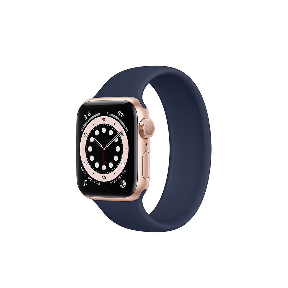 CooTEetCI Apple Watch Soft Silicone Solo Loop [Deep Blue]