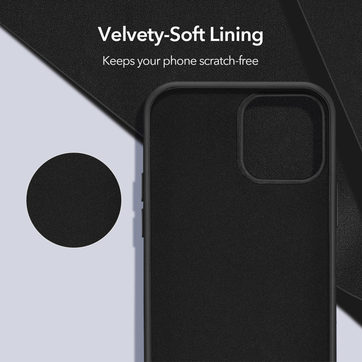 Velvety Soft Lining Silicone case for iphone 12 Pro