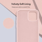 ESR Soft Silicone velvety soft lining Case Sand Pink for iPhone 12 Pro