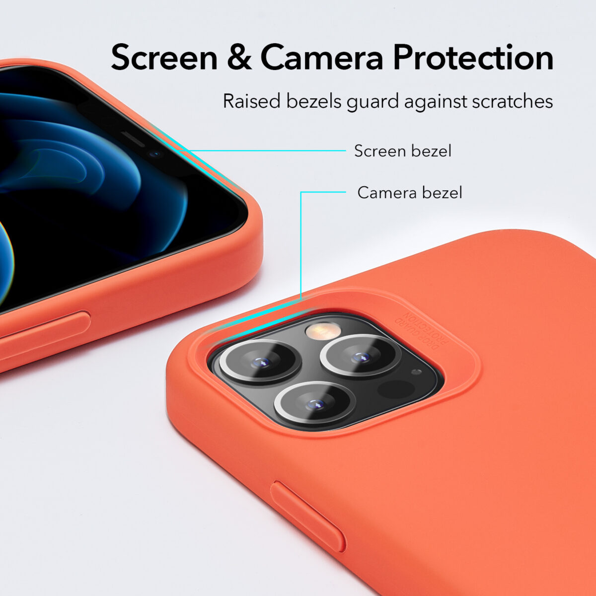 [Screen & Camera Protection] – Coral Orange