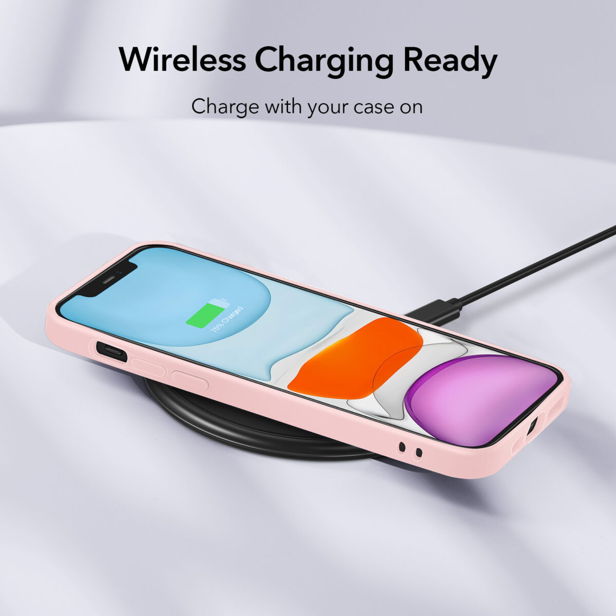 ESR Soft Silicone wireless charging ready Case Sand Pink for iPhone 12 Pro