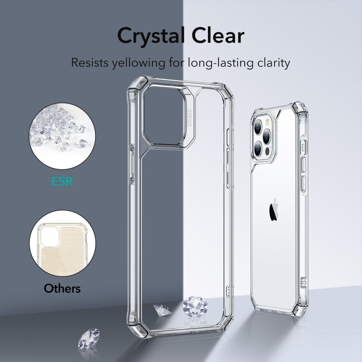 Crystal Clear Hard Back case for iPhone 12