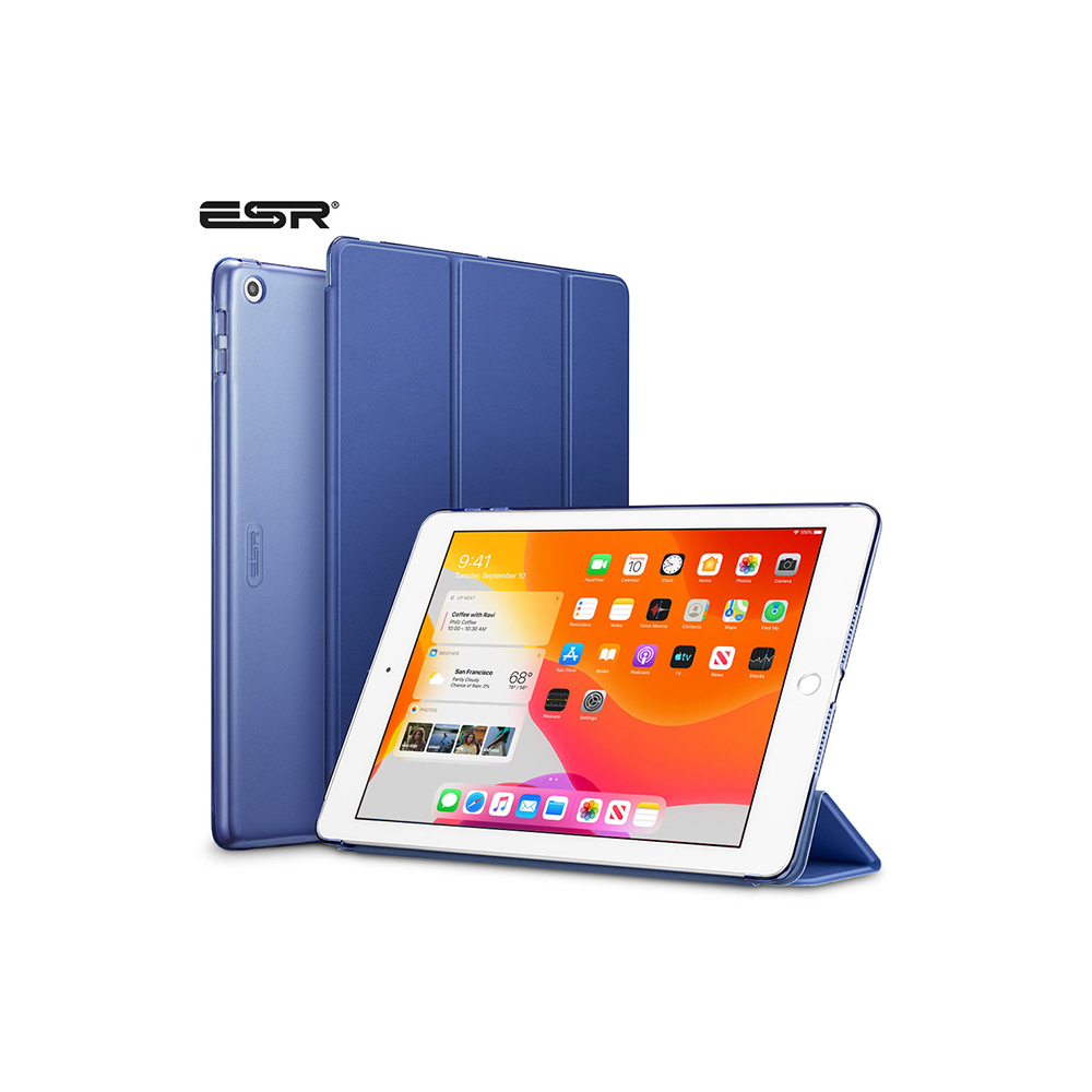 ESR Case, Trifold Stand and Auto Sleep/Wake, Translucent Frosted Back for iPad Blue