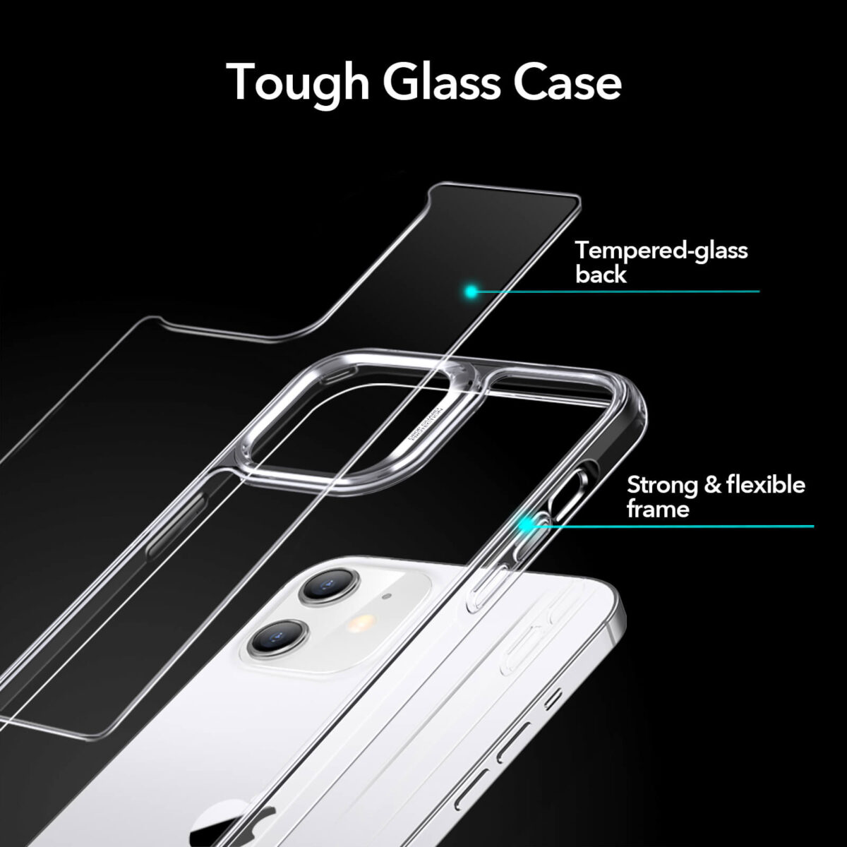 Strong and flexible frame with tough glass