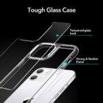 Strong and flexible frame with tough glass