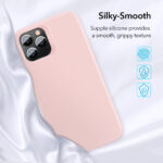 ESR Soft Silicone Case with grippy texture Sand Pink for iPhone 12 Pro