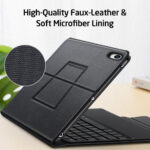 ESR iPad bluetooth Keyboard cover with high quality faux leather