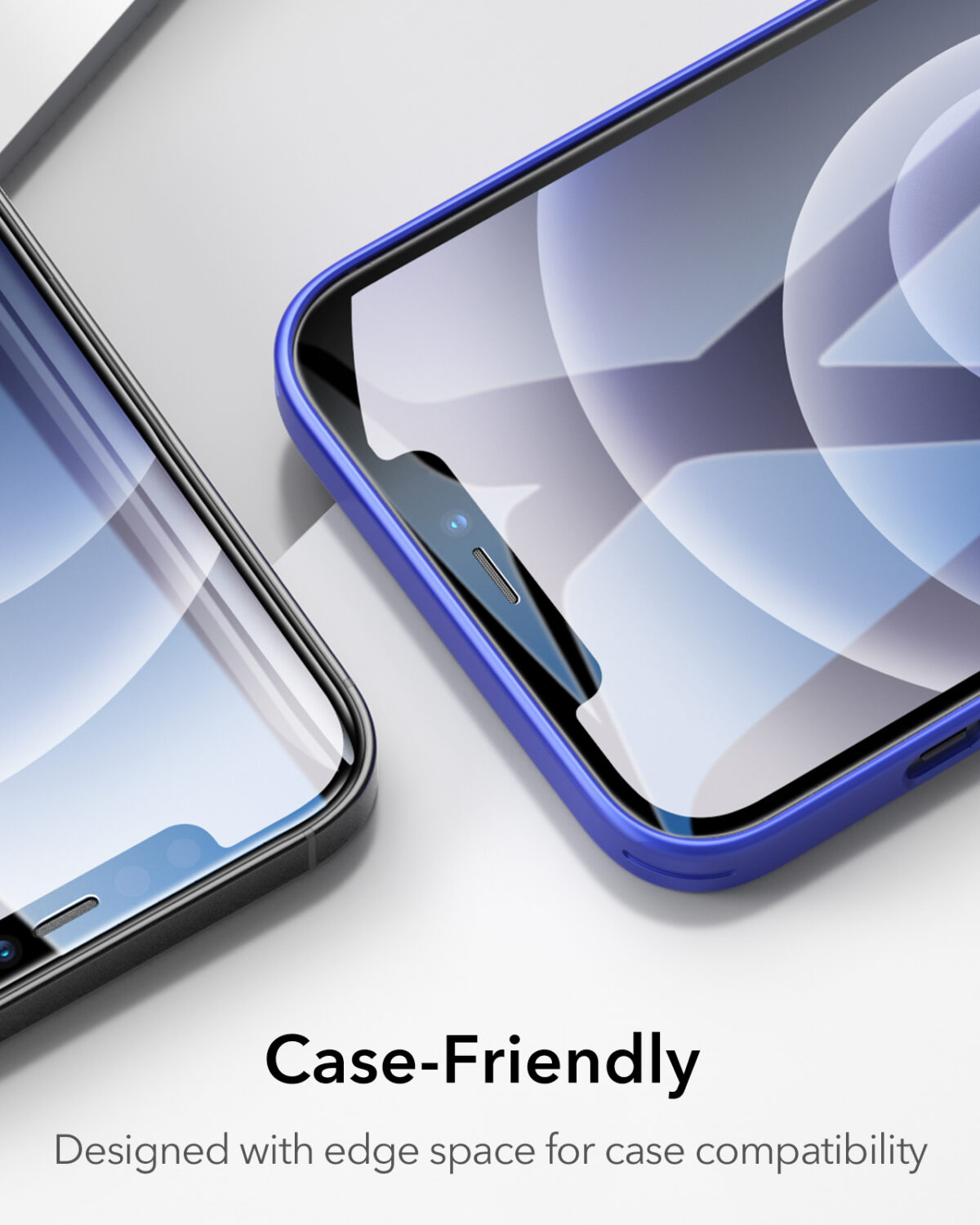 Case friendly screen protector for iphone