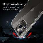 Drop protective clear back case