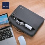 WIWU Pilot Water Resistant High-capacity Sleeve Case for Macbook Pro/Air- Black - Image 10