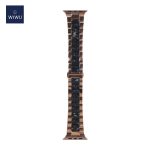 WIWU Stylish Resin Strap for Apple Watch- Rose Gold/Black - Image 2