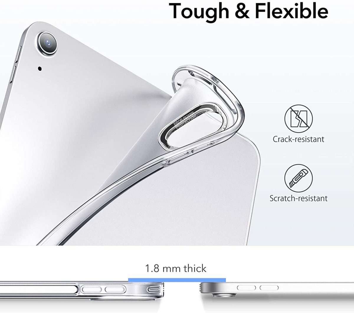 ESR Project Zero Soft Shell Back Case iPad Air 4 2020 - Clear - Image 5