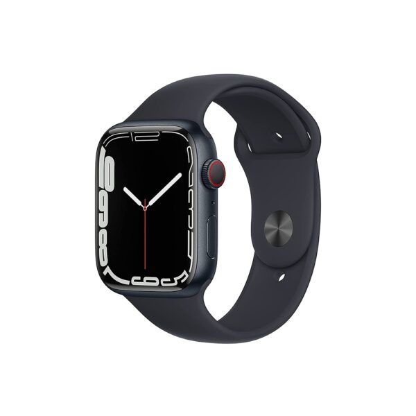 Apple Watch Series 7 (GPS, 45mm) - Midnight Aluminium Case with Midnight Sport Band - Regular