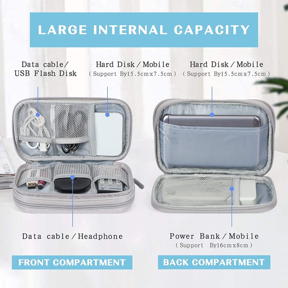 COTECi Cable Organizer Travel Accessories Storage Bag - Image 3
