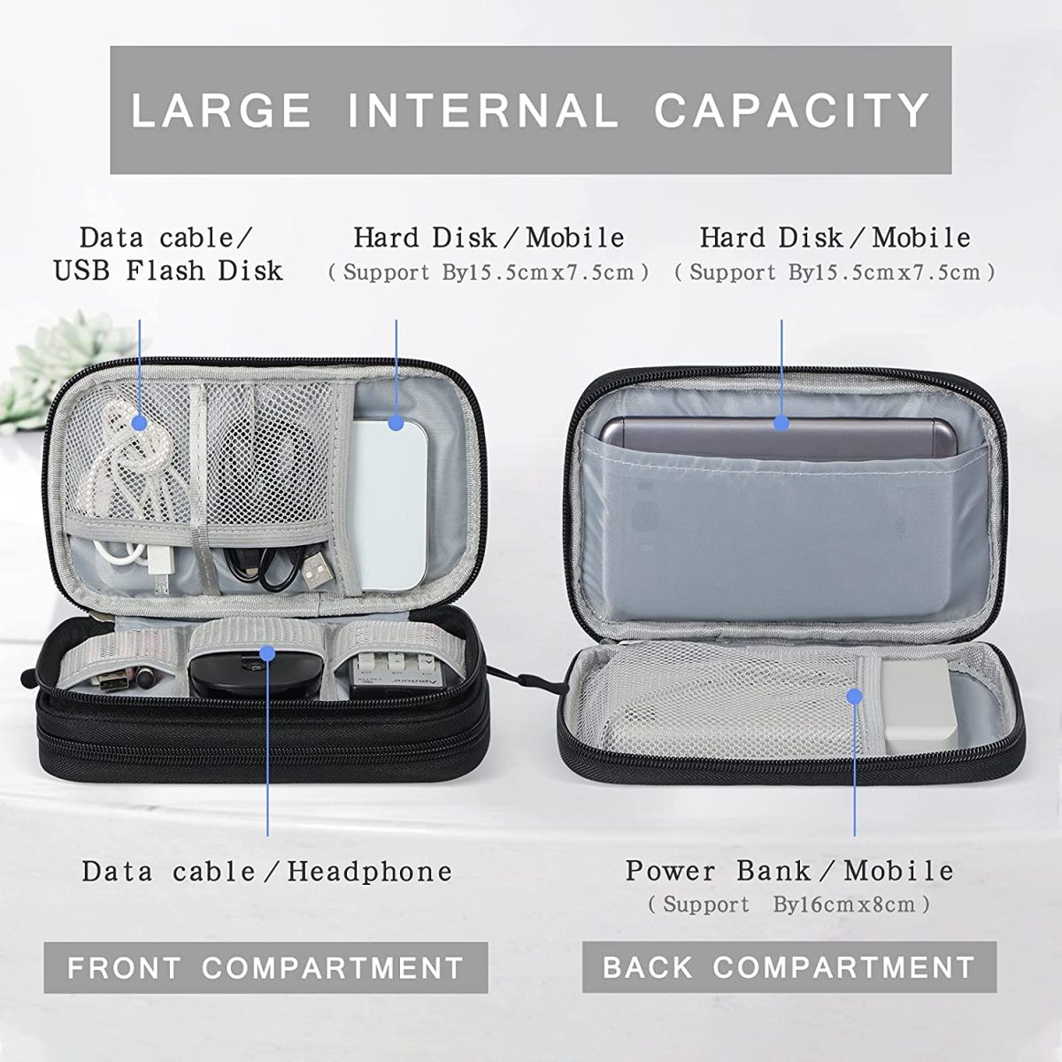 COTECi Cable Organizer Travel Accessories Storage Bag - Image 4