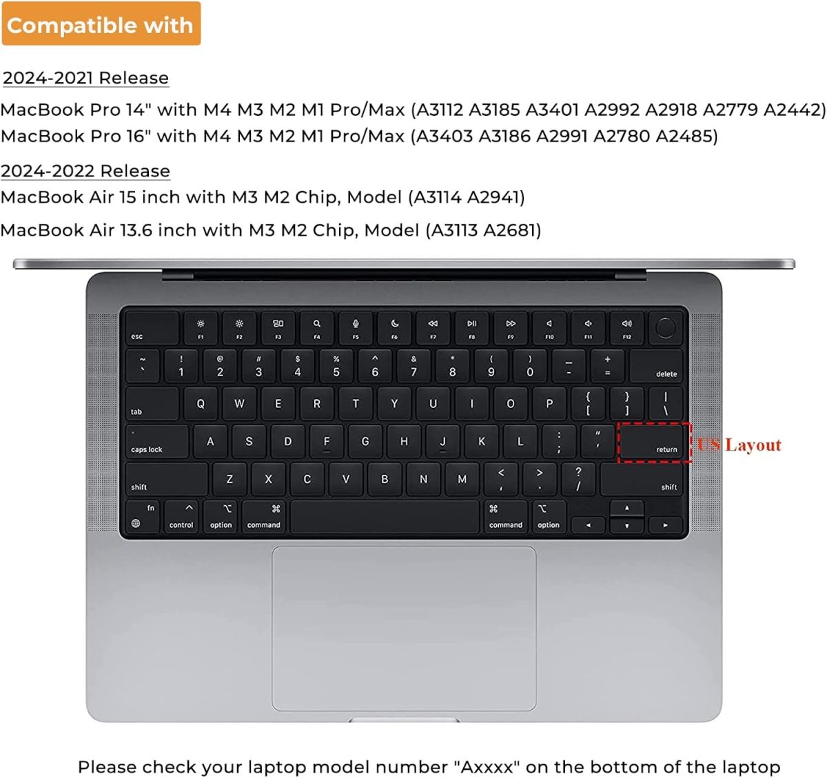 WIWU Macbook keyboard Cover For Macbook Pro 14-Inch & 16-Inch M1/M2/M3/M4 Pro/Max - Image 2