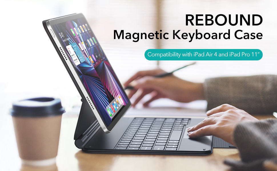 Rebound Magnetic Keyboard Case for iPad Air 4