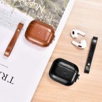 iCarer AirPods 3 2021 Vintage Leather Protective Case with Wrist Strap - Image 7
