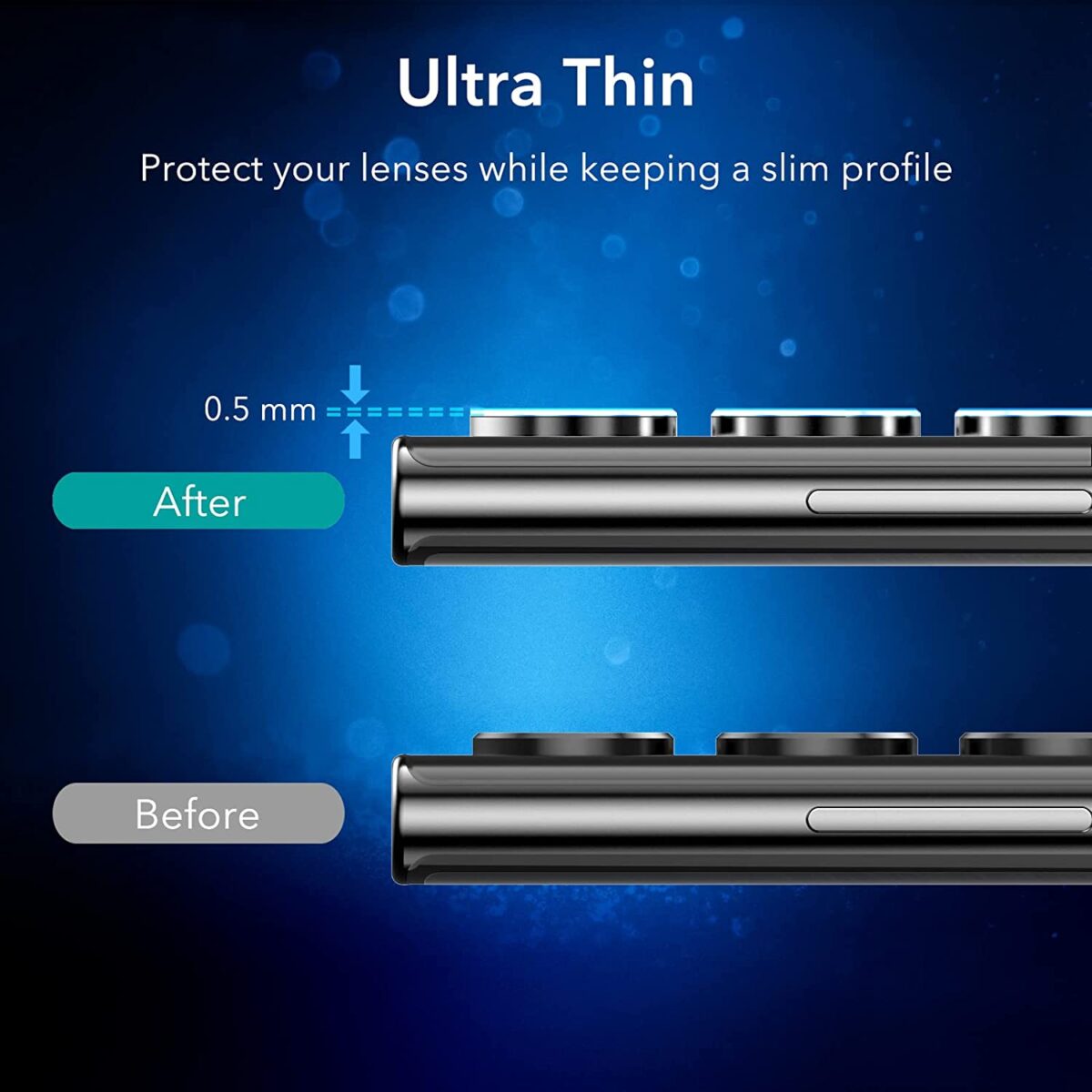 Ultra thin lens protector for samsung s22 ultra