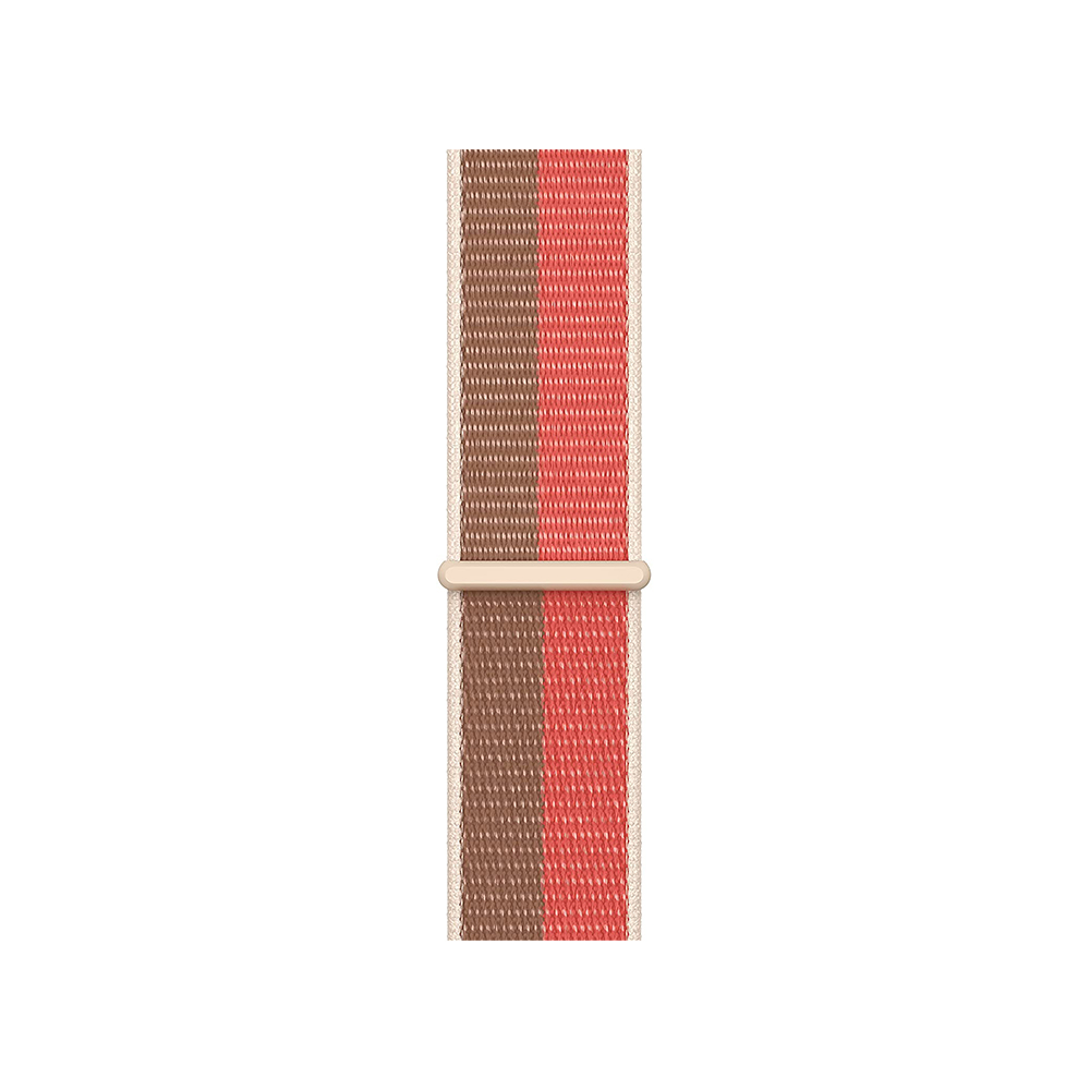 Apple Watch Band - Sport Loop (45mm) - Pink Pomelo/Tan