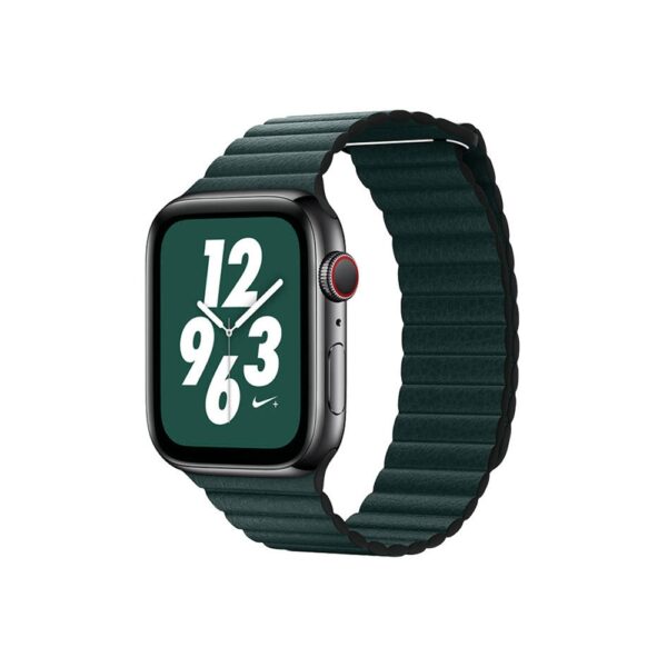 Apple Watch Leather Magnetic Bad- Forest Green
