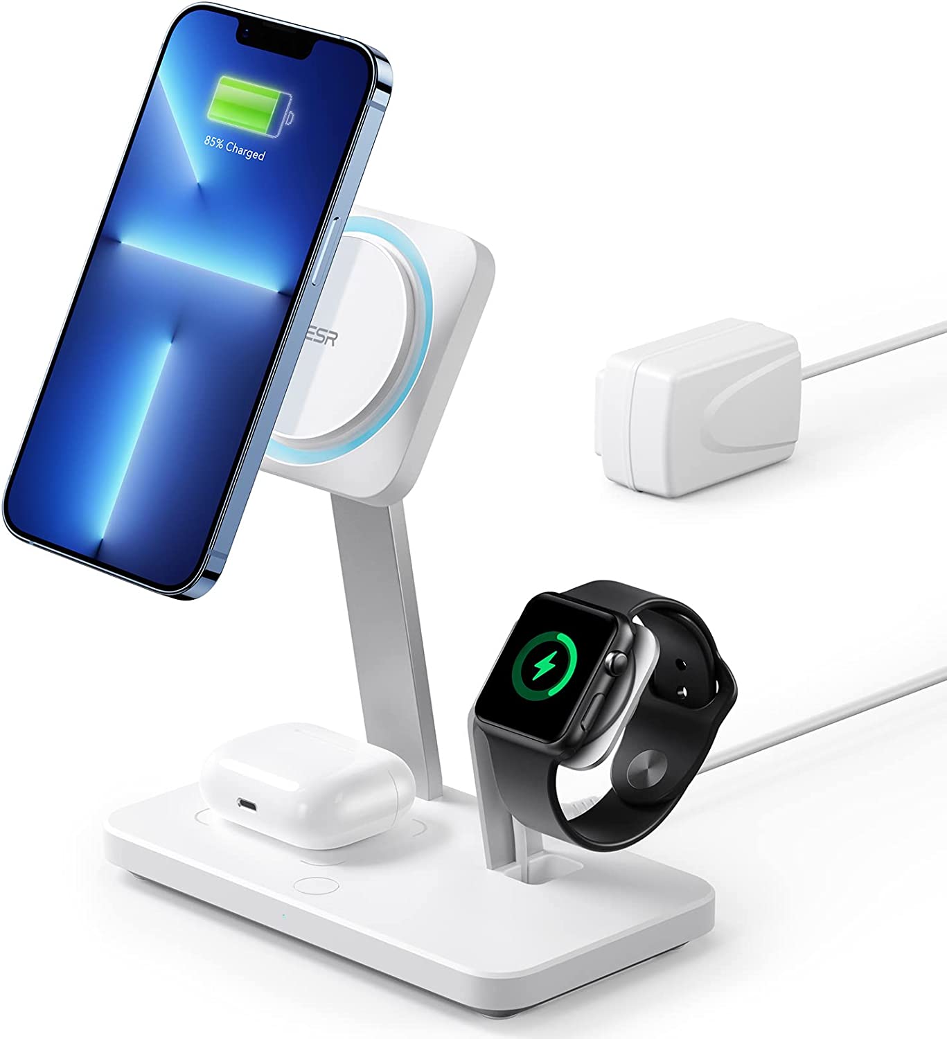 3 in 1 Wireless Charging Stand for iPhone, Apple Watch, AirPods