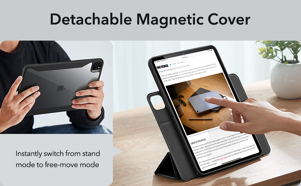 ESR for iPad Pro 11 Case With Detachable Smart Magnetic for iPad