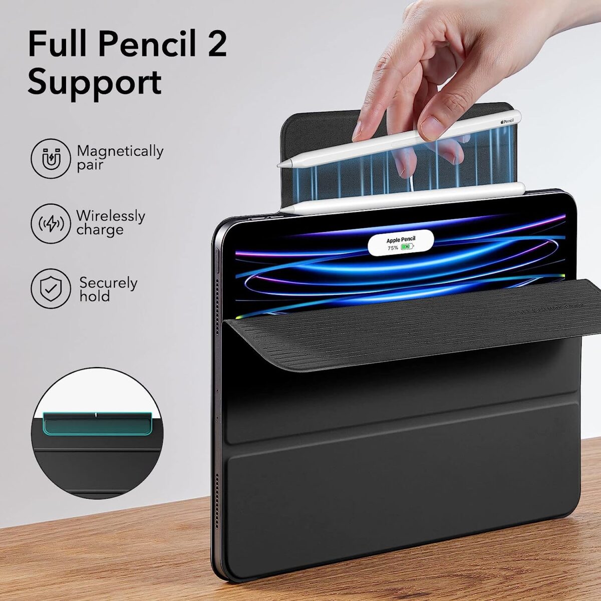ESR Rebound Magnetic Case for iPad Pro Pencil Support