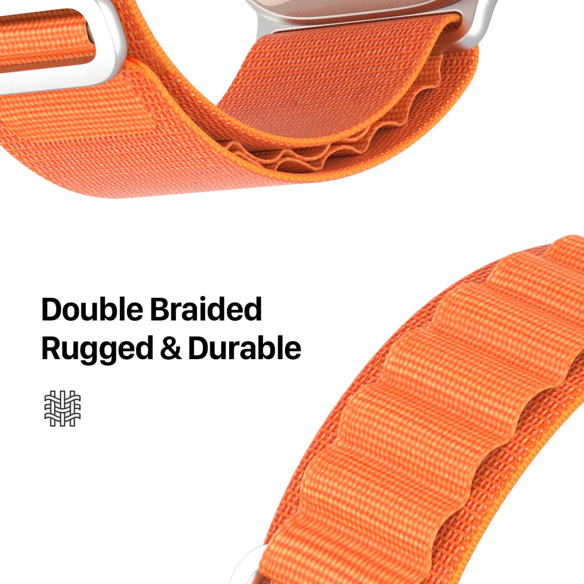 DUXDUCIS Alpine Loop in Orange on Apple Watch Ultra