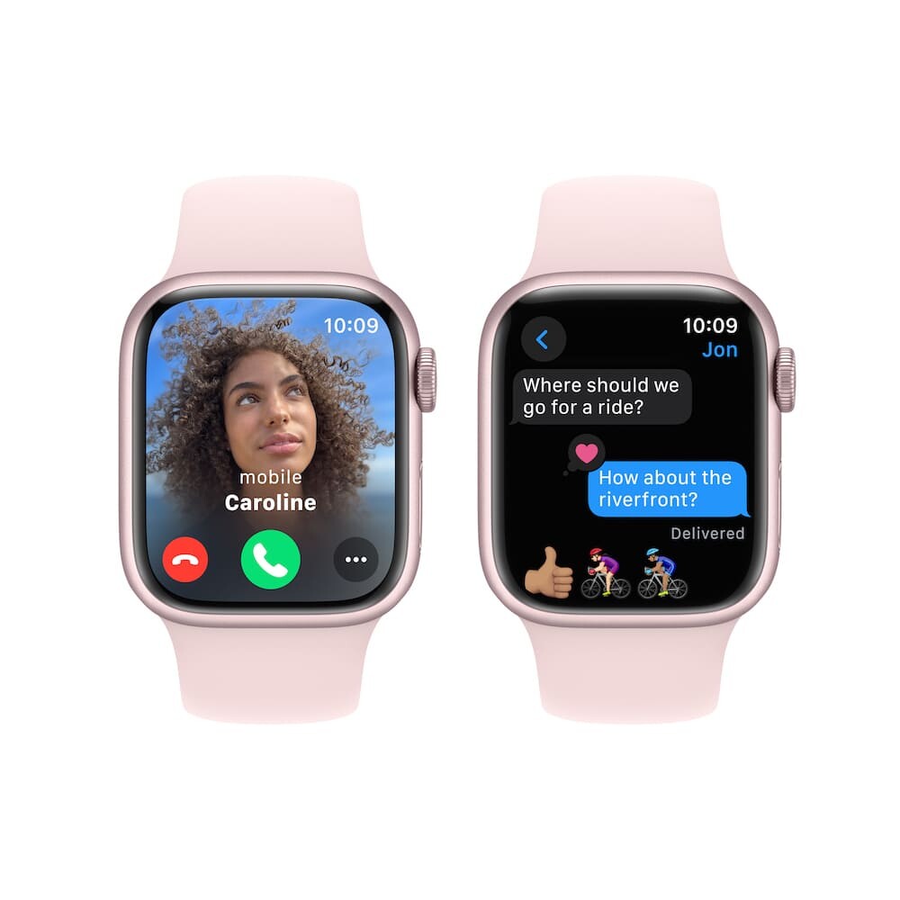 Texting on Apple watch series 9 45mm Display