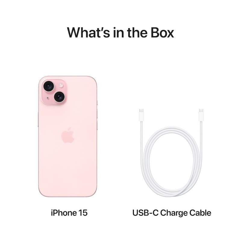 iPhone 15 with USB C Charge Cable