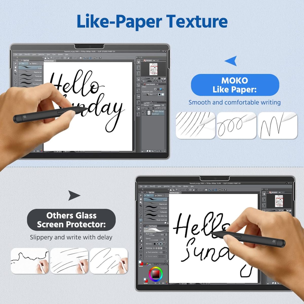 MoKo Paper Like Matte Screen Protector for Microsoft Surface Pro - Image 5