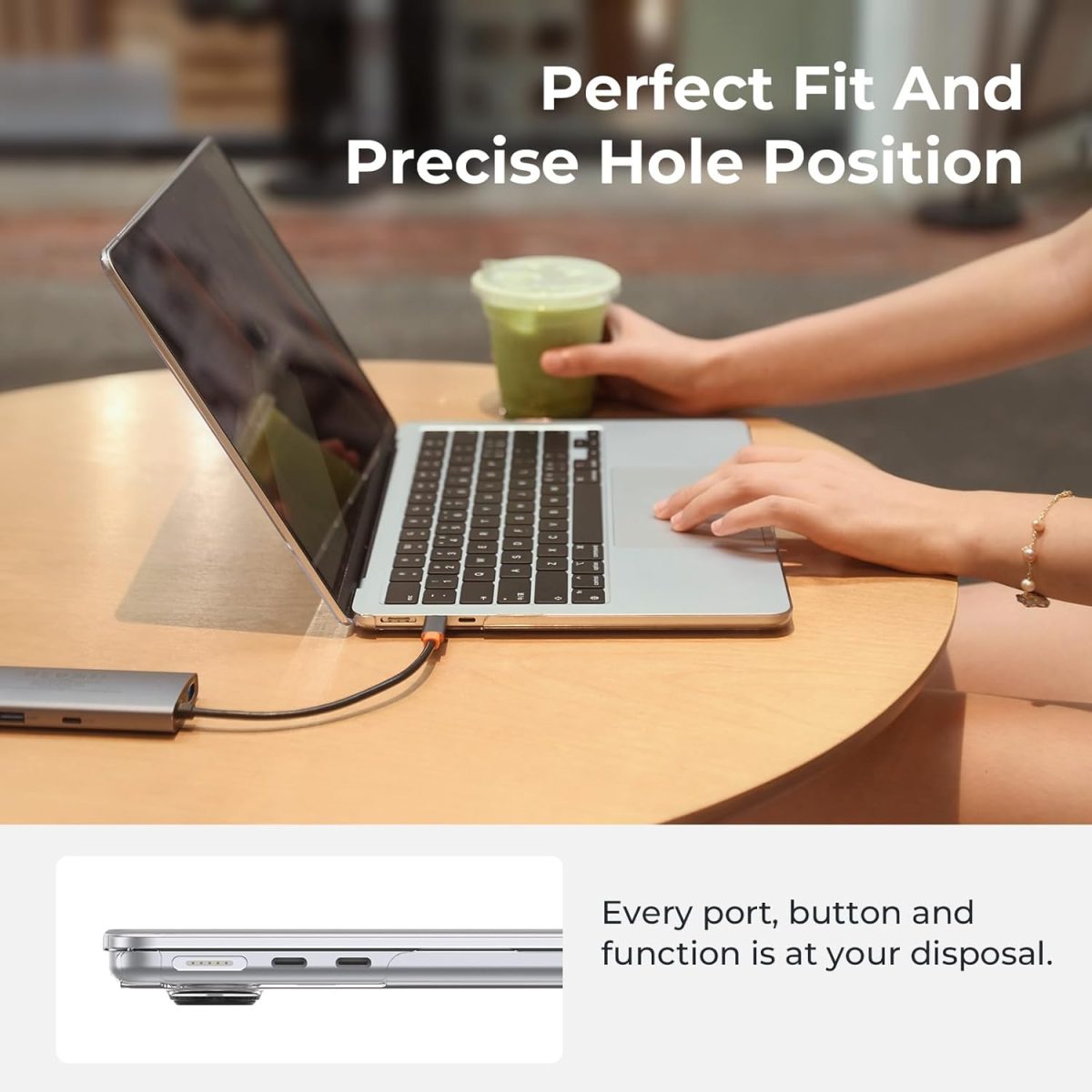 WIWU Crystal Clear Ultra Thin Hard Shell Case for MacBook Air M3 M2