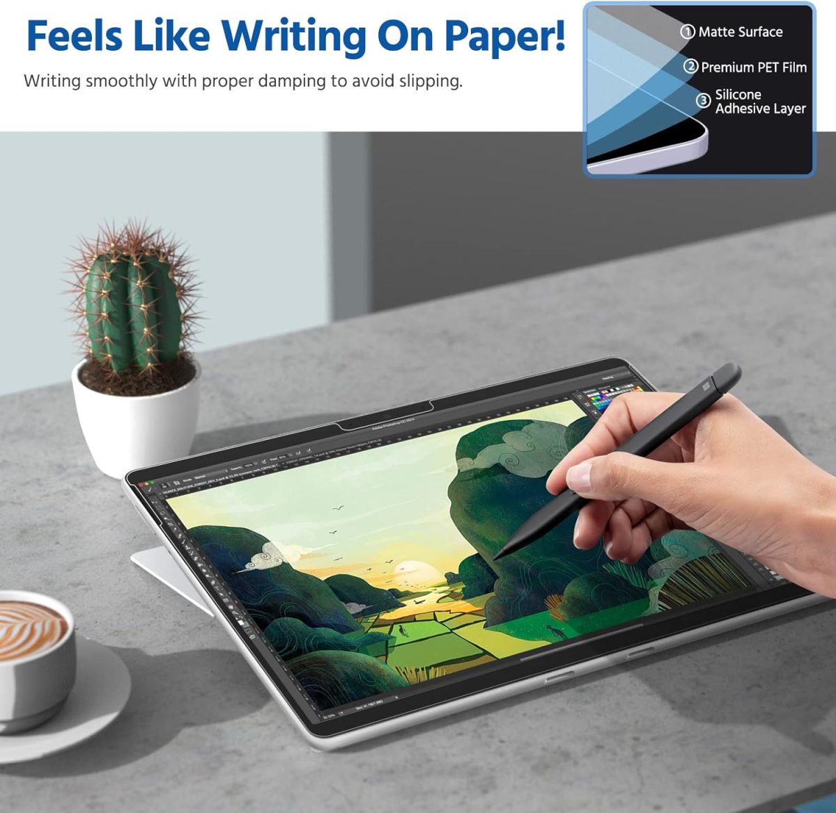 MoKo Paper Like Matte Screen Protector for Microsoft Surface Pro - Image 6